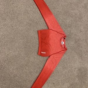 Gym shark adapt ombré seamless long sleeved crop top